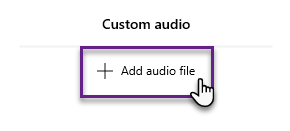 Adding custom audio file